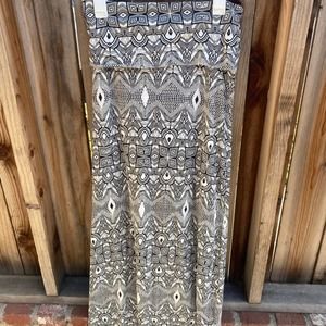 Boho Roxy black and white maxi skirt dress
